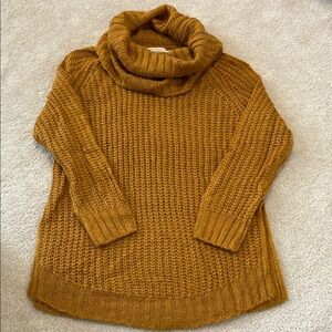 Dreamers Mustard turtleneck tunic sweater size small